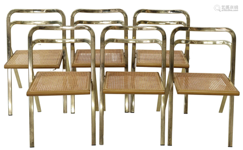 (6) GIORGIO CATTELAN CIDEU MODERN FOLDING CHAIRS