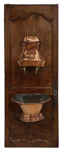 FRENCH COPPER & BRASS LAVABO FOUNTAIN