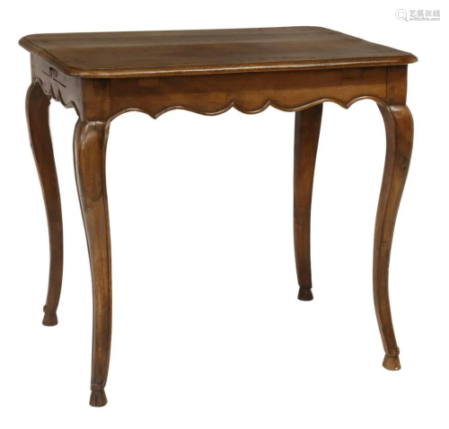 FRENCH PROVINCIAL LOUIS XV STYLE WALNUT WORK TABLE