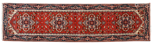 HAND-TIED PERSIAN SERAPI RUNNER, 10'1