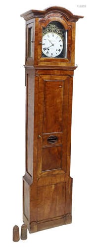 FRENCH MORBIER FRUITWOOD LONGCASE CLOCK