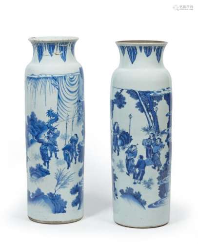 CHINE, période Transition, XVIIème siècle.Deux grands vases ...