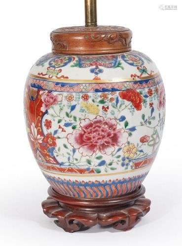 CHINE, dynastie Qing (1644-1911).Pot à gingembre en porcelai...