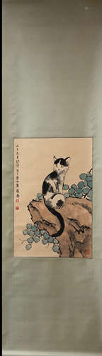 XU BEIHONG CAT PATTERN PAINTING