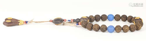 CHENXIANG WOOD STRING BRACELET WITH 18 BEADS