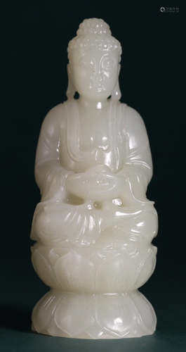 HETIAN JADE SAKYAMUNI BUDDHA STATUE