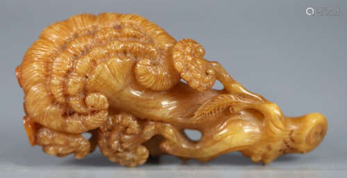 TIANHUANG STONE CARVED GANODERMA ORNAMENT