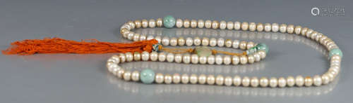 PEARL STRING NECKLACE WITH 108 BEADS