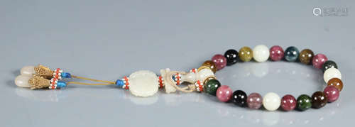 TOURMALINE STRING BRACELET WITH 18 BEADS