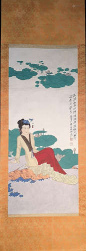 ZHANG DAQIAN FIGURE PATTERN PAINTING