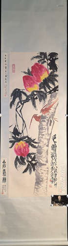 QI BAISHI PEACH PATTERN PAINTING