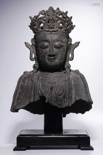 COPPER CAST GUANYIN STATUE