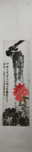 A CHINESE PAINTING OF FLOWER AND BIRD