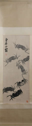 A CHINESE PAINTING OF CRABS