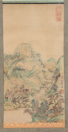 A CHINESE LANDSCAPE PAINTING