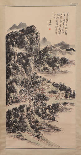 A CHINESE LANDSCAPE PAINTING