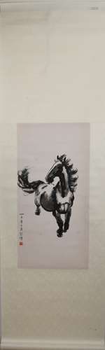 A CHINESE PAINTING OF STEED