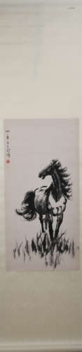 A CHINESE PAINTING OF STEED