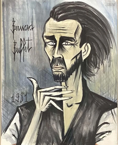 BERNARD BUFFET FIGURATIVE GOACHE ON PAPER V$18,000