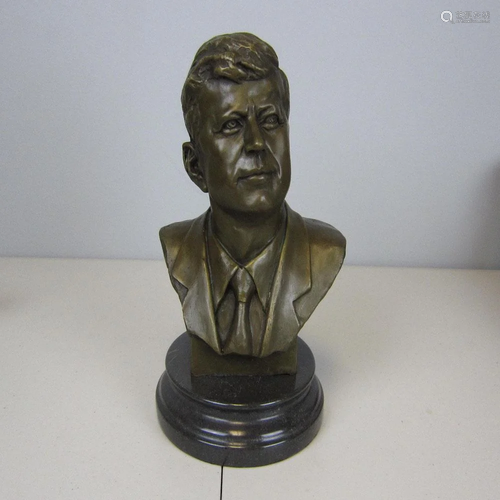 John Fitzgerald Kennedy USA President Bust Bronze