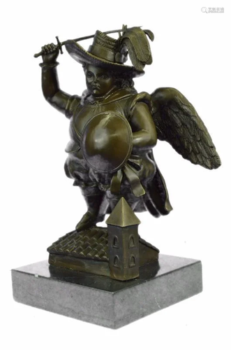 Archangel With Hat Bronze Sculpture