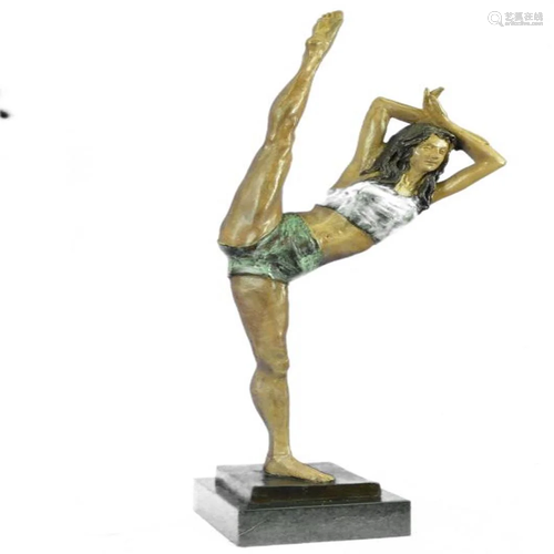 Gymnast Woman Bronze Statue