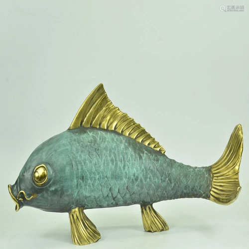 Sea Bass Colorful Fish Ocean Bronze Sculpture