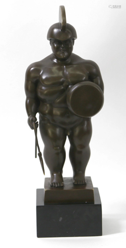 Roman Soldier Bronze Sculpture