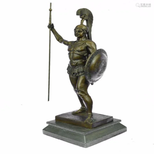 Achilles in Hoplite Uniform Bronze Sculpture