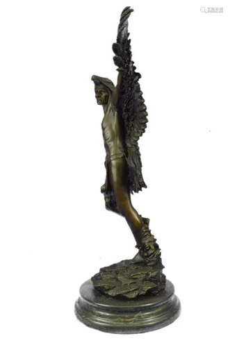 Winged Native American Indian Eagle Bird Bronze Statue