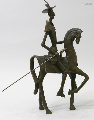 Don Quixote on Horse Bronze Sculpture