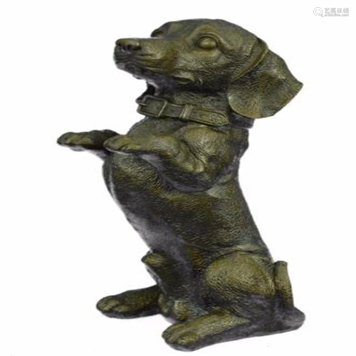 Pup Hush Puppy Dog Bronze Sculpture