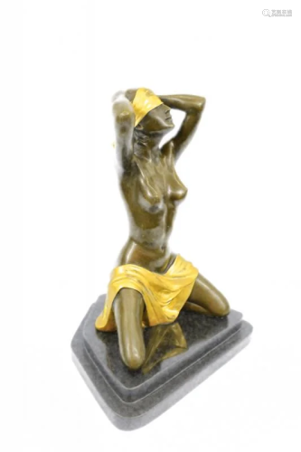 Nude Captive Woman Bronze Statue