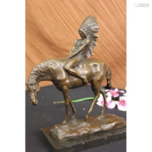 Chief Rides Horse Bronze Sculpture