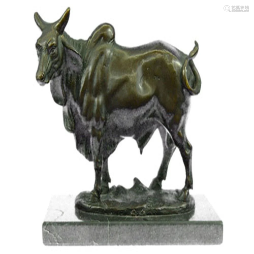 Cow Humped Cattle Bronze Sculpture
