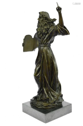 Moses Bust Jewish Christian Bronze Statue