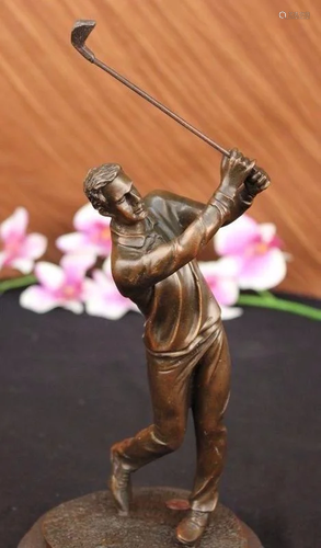 Golfing Trophy Bronze Statue