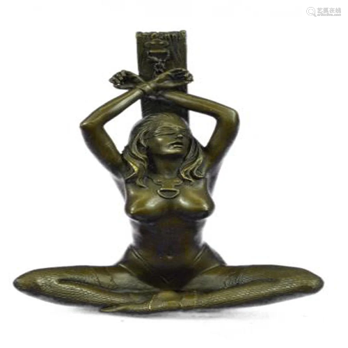 Erotic Chained Bondage Bronze Statue