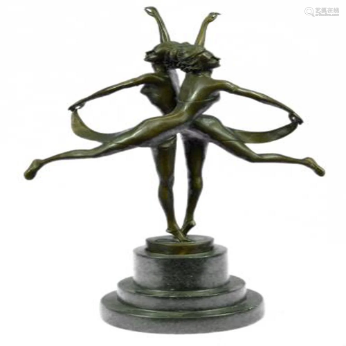 Gemini Twins Dancer Bronze Sculpture