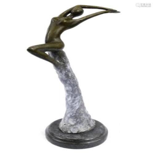 Nude sexy girl Bronze Statue