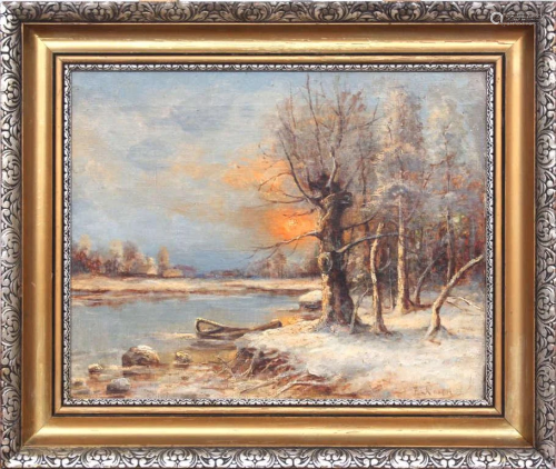 Winter landscape; Karlis Rozens (1864-1934)