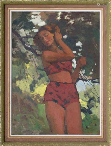 A woman in a swimsuit; Alfejs Bromults (1913-1991)