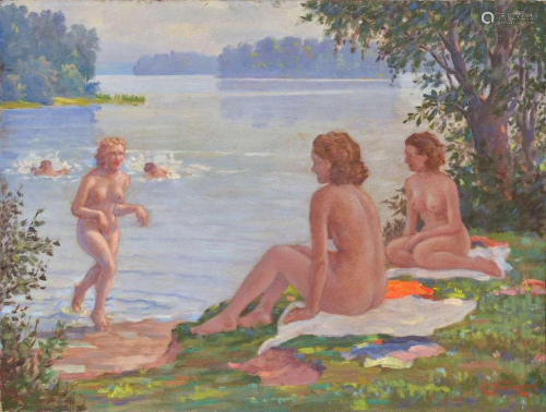 Swimmers; Reinholds Kasparsons (1889-1966)