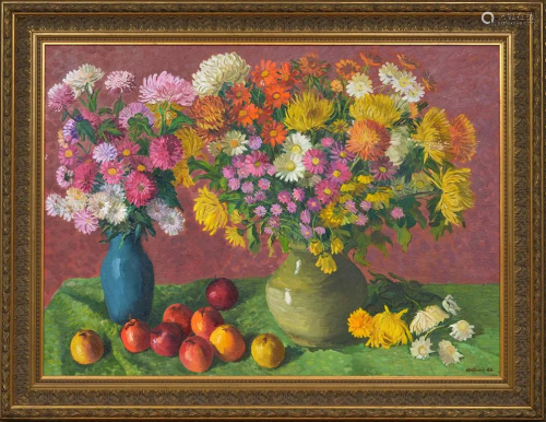 Still life with flowers; Ansis Artums (1908-1997)