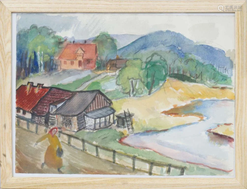 Landscape; Aleksandra Belcova (1892-1981)