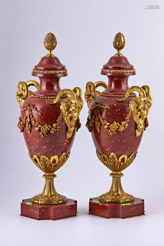 Pair of Neoclassical Empire vases