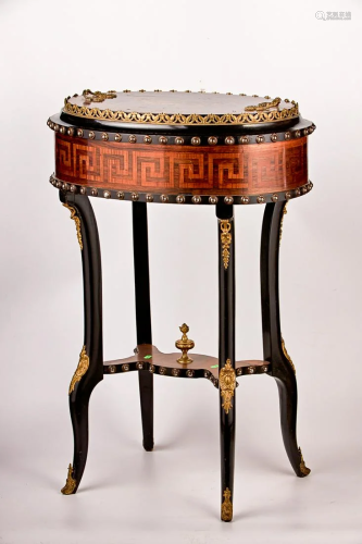 Marquetry inlayed technique console