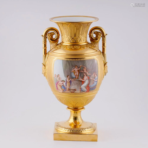 Empire period vase with mythological scenes