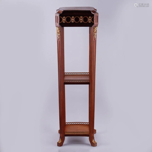 Antique mahogany hand carved console
