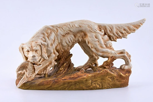 Royal Dux Bohemia Porcelain Figure of English Setter